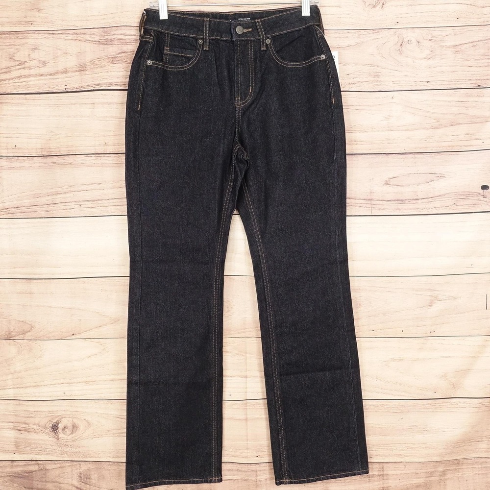 Old Navy High-Rise Baby Boot-Cut Jeans Womens 2 Petite Blue Dark Wash 28x29